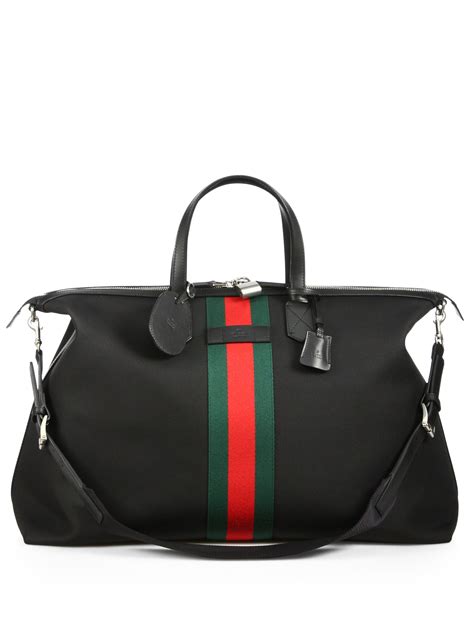 mens black gucci duffle bag|gucci duffle bag outlet.